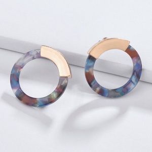 Patterned Acrylic Hoop Dangles